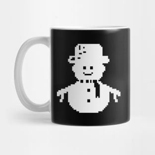 White Snowman pixel art Mug